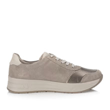 Load image into Gallery viewer, RIEKER Danielle N8114 Taupe/Bronze Ladies Leather Zip Sneaker