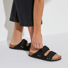 Load image into Gallery viewer, BIRKENSTOCK Uji Black Suede Leather Slide