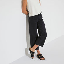 Load image into Gallery viewer, BIRKENSTOCK Uji Black Suede Leather Slide