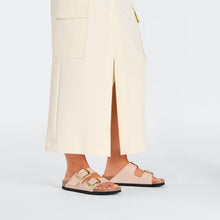 Load image into Gallery viewer, BIRKENSTOCK Arizona Big Buckle High Shine New Beige Leather Patent Slides