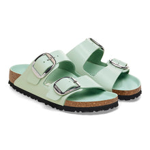 Load image into Gallery viewer, BIRKENSTOCK Arizona Big Buckle High Shine Surf Green Leather Slides