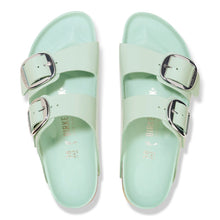 Load image into Gallery viewer, BIRKENSTOCK Arizona Big Buckle High Shine Surf Green Leather Slides