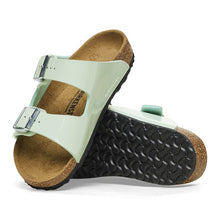 Load image into Gallery viewer, BIRKENSTOCK Kids Arizona Surf Green Patent Slides
