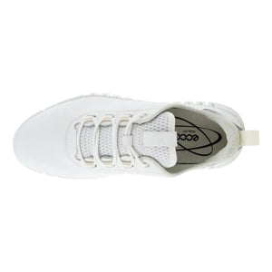 Ecco Gruuv Flexible Sole White Ladies Leather Sneaker