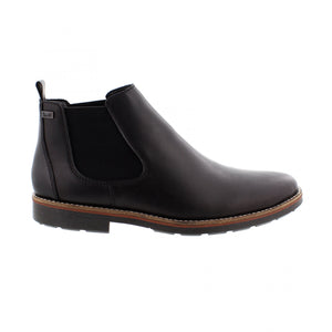RIEKER Mens Leather Pull on Chelsea Boot in Black