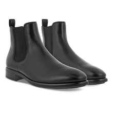Load image into Gallery viewer, ECCO Citytray Black Chelsea Leather Mens Pull On Boot