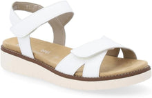 Load image into Gallery viewer, REMONTE by Rieker Sandrine White Adjustable Ladies Leather Sandal (D2049)
