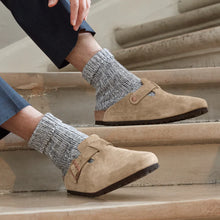 Load image into Gallery viewer, BIRKENSTOCK Boston Taupe Suede with Softbed