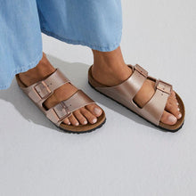 Load image into Gallery viewer, BIRKENSTOCK Arizona Copper Birko Flor Ladies Slides