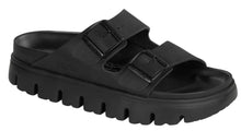 Load image into Gallery viewer, BIRKENSTOCK ARIZONA EXQUISITE CHUNKY BLACK SMOOTH LEATHER