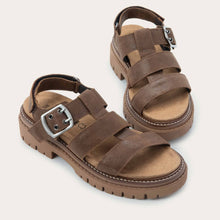 Load image into Gallery viewer, NAOT Clarkson Brown Suede Ladies Sandal