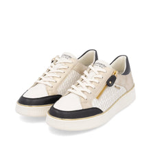 Load image into Gallery viewer, REMONTE by Rieker Milly White Combi Leather Zip Sneaker (D2E04)