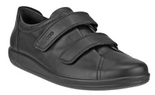 Load image into Gallery viewer, ECCO BLACK VELCRO WOMENS LEATHER SNEAKER
