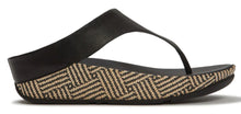 Load image into Gallery viewer, Black sandal with a woven strap on a white background