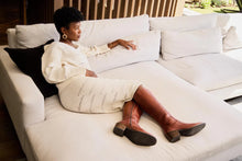 Load image into Gallery viewer, NAOT Gift Soft Chestnut Leather Ladies Tall Zip Boot