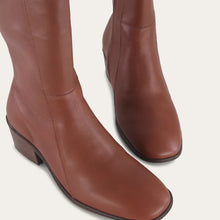Load image into Gallery viewer, NAOT Gift Soft Chestnut Leather Ladies Tall Zip Boot