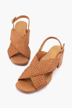 Load image into Gallery viewer, SILVER LINING Adelaide Leather Heel Sandal in Tan