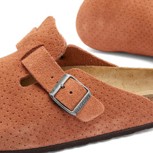 Load image into Gallery viewer, BIRKENSTOCK Boston Burnt Orange Embossed Suede Leather