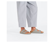 Load image into Gallery viewer, BIRKENSTOCK Arizona Saffiano Stone Coin Birko Flor Sandal