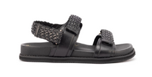 Load image into Gallery viewer, SILVER LINING Findlay Weave Leather Sandal in Black