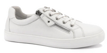 Load image into Gallery viewer, Klouds Cara Pebble White Sneaker with Zip