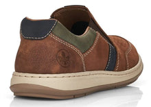 Load image into Gallery viewer, Rieker 17371 Brown Leather Mens Slip On Shoe