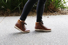 Load image into Gallery viewer, REMONTE by Rieker Lola D0772 Womens Brown Tex Leather/Suede Ankle Zip Lace Boot