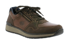 Load image into Gallery viewer, Rieker John B9011 Brown Multi Leather Mens Lace/Zip Shoe