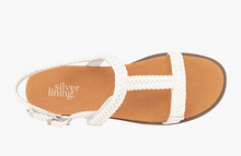 Load image into Gallery viewer, SILVER LINING Bardia Plaited Leather Sandal in White