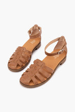 Load image into Gallery viewer, SILVER LINING Betsy Closed Toe Leather Sandal in Camel