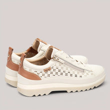 Load image into Gallery viewer, PIKOLINOS Vigo Leather Lace/Zip Sneaker in Nata