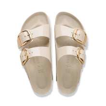 Load image into Gallery viewer, BIRKENSTOCK Arizona Big Buckle High Shine Oyster Leather Patent Slides