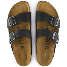 Load image into Gallery viewer, BIRKENSTOCK Arizona Black Oiled Leather Slides