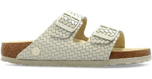 Load image into Gallery viewer, BIRKENSTOCK Arizona Semi Exquisite Woven Embossed Ecru Leather