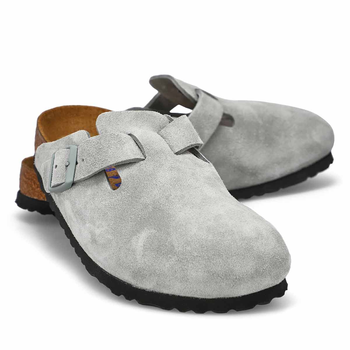 BIRKENSTOCK Boston Pure Sage Suede with Softbed | SOUL 2 SOLE