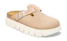 Load image into Gallery viewer, Papillio by BIRKENSTOCK Boston Chunky Warm Sand Suede Clogs