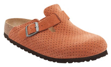 Load image into Gallery viewer, BIRKENSTOCK BOSTON BURNT ORANGE EMBOSSED SUEDE LEATHER