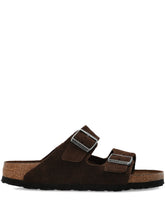 Load image into Gallery viewer, BIRKENSTOCK Arizona Carafe Tonal Footbed Suede SFB Slides