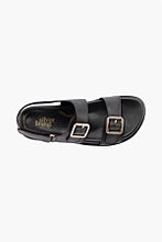 Load image into Gallery viewer, SILVER LINING Fitzroy Leather Sandal in Black