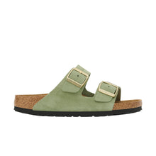 Load image into Gallery viewer, BIRKENSTOCK Arizona Softbed Green Tea Suede Slides