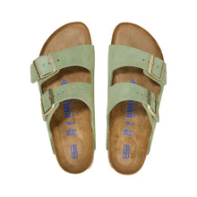 Load image into Gallery viewer, BIRKENSTOCK Arizona Softbed Green Tea Suede Slides
