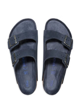 Load image into Gallery viewer, BIRKENSTOCK Arizona New Navy Tonal Footbed Suede SFB Slides