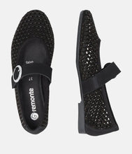Load image into Gallery viewer, REMONTE by Rieker Maree Black Suede Mesh Mary-Jane (D0K18)