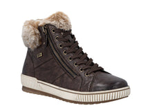 Load image into Gallery viewer, REMONTE by Rieker Kellie D0780 Womens Brown Fur Tex Leather Ankle Zip Lace Boot