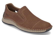 Load image into Gallery viewer, Rieker 05286 Brown Leather Mens Slip On Shoe
