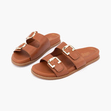 Load image into Gallery viewer, SILVER LINING Farina Leather Sandal in Tan
