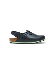 Load image into Gallery viewer, BIRKENSTOCK Tokio Pro Black PU Coated Oiled Leather Clog