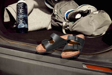 Load image into Gallery viewer, BIRKENSTOCK Arizona Black Smooth Leather Slides