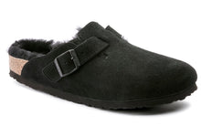 Load image into Gallery viewer, BIRKENSTOCK Boston Shearling Black Suede Clogs | Soul 2 Sole Shoes