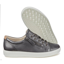 Load image into Gallery viewer, ECCO Soft 7 Zip Ladies Dark Shadow Leather Sneaker